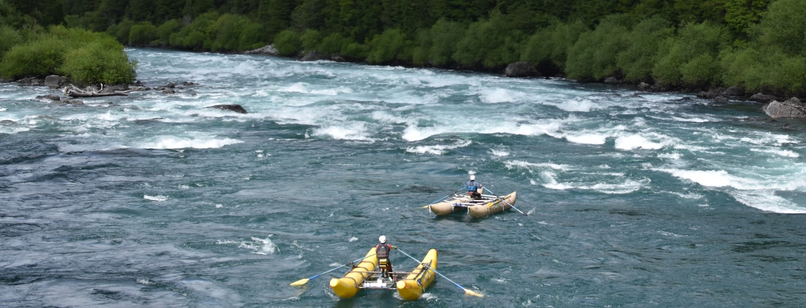Rafting around Bariloche Argentina on white river